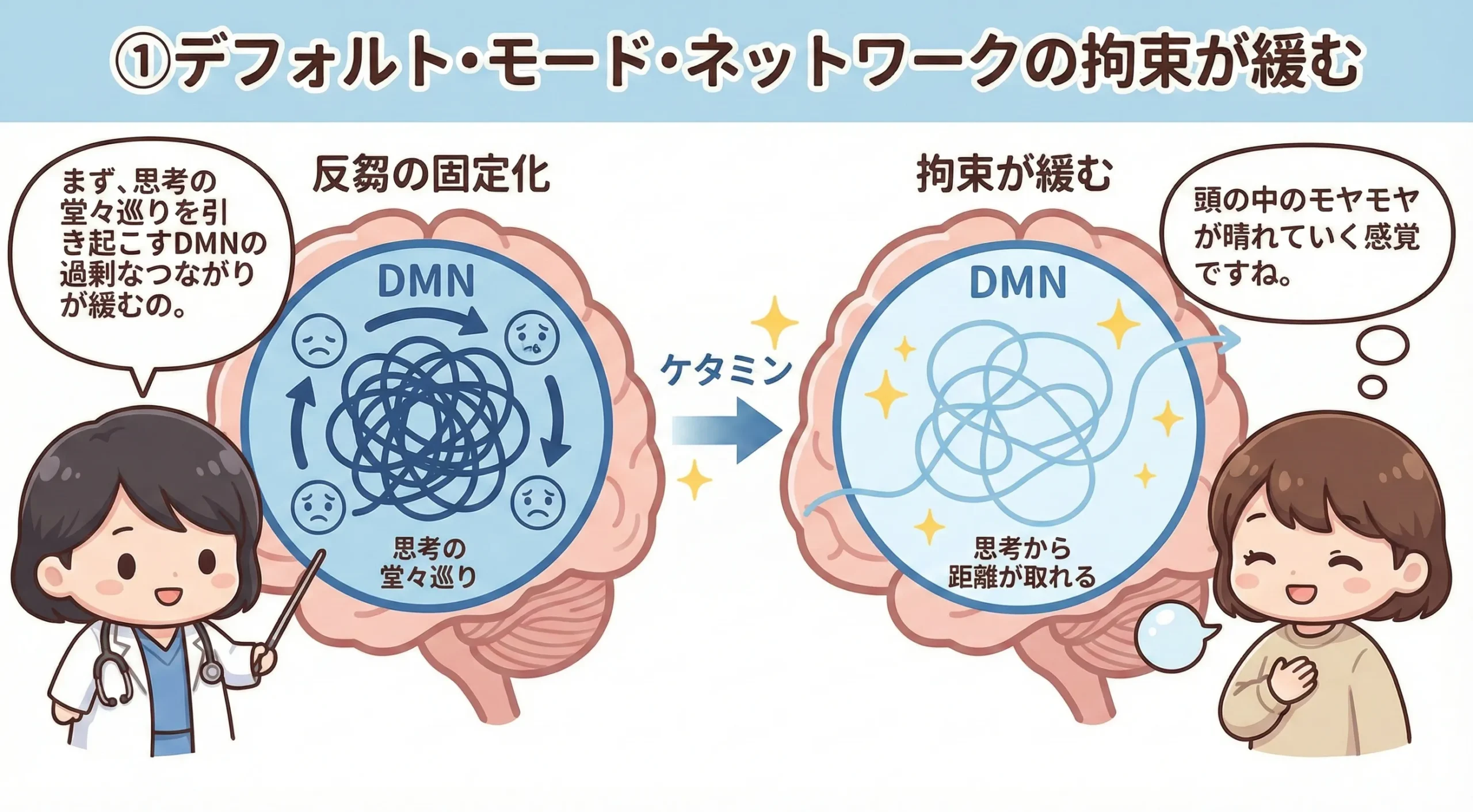 ケタミンは脳内ネットワークをどう再編成するのか